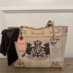Juicy Couture tan and brown Scottie daydreamer